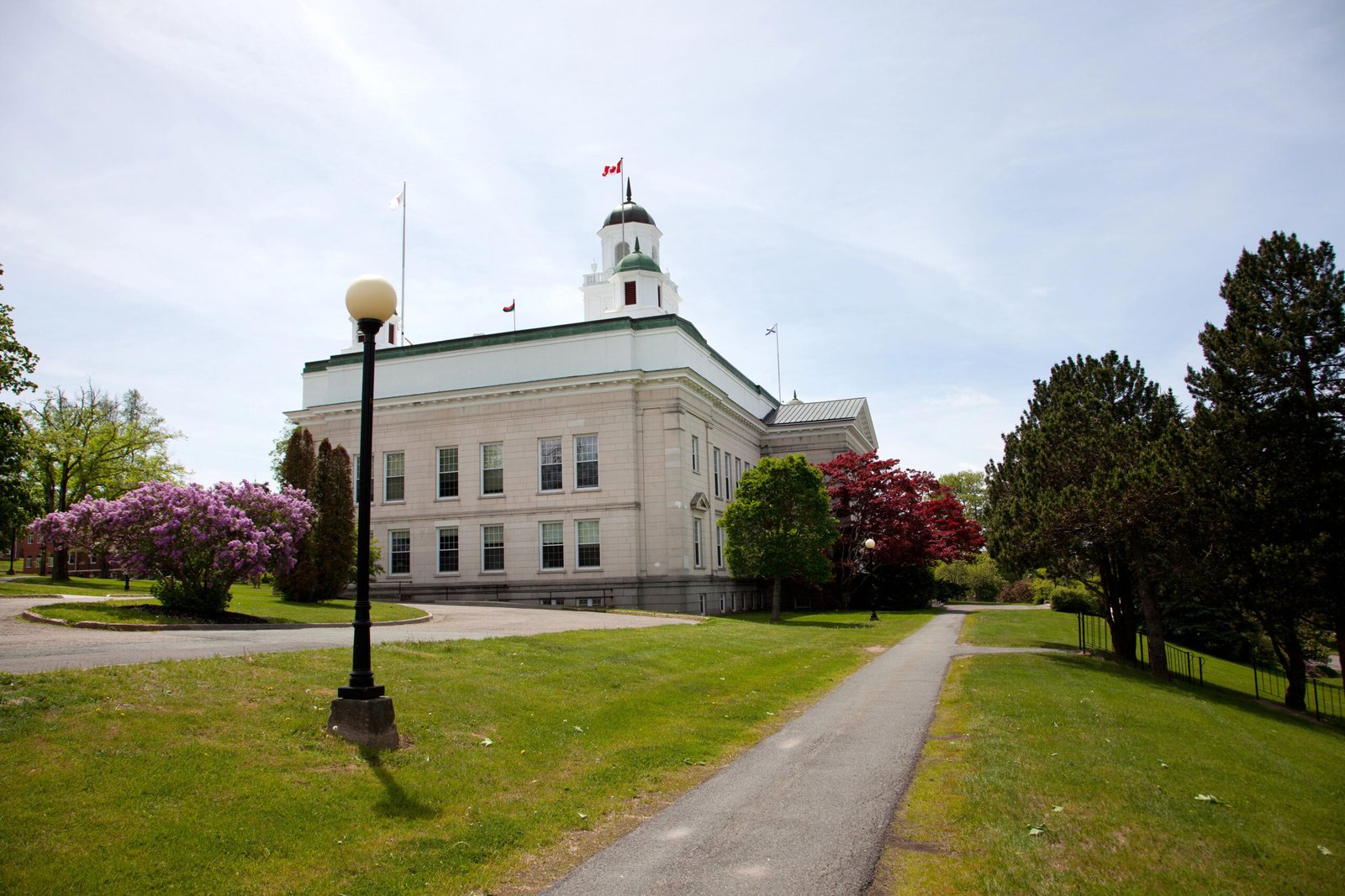 Side view University Hall June 3, 2018- Wolfville, Nova Scotia: University Hall on the Acadia University Campus